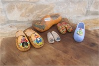 (8) COLLECTION OF WOODEN AND CERAMIC SHOES
