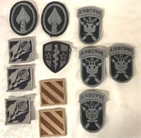 MILITARY PATCHES, MOST VELCRO BACKED