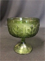 Vintage Footed Pedestal Glass Vase