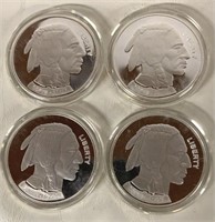 (4) 2004 COPY SILVER CLAD BUFFALO PROOF