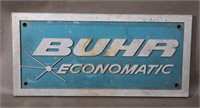 Vintage Buhr Economatic Name Plate - Aluminum