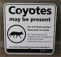 Beware Coyote Sign