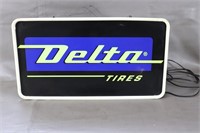 Delta Tires Plastic Illuminated Sign