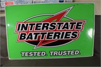 Large Interstate Batteries Embossed Sign