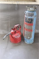 Fuel Can, Antique LaFrance Brass Fire Extinguisher