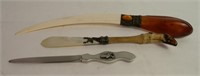 Collection of rare letter openers