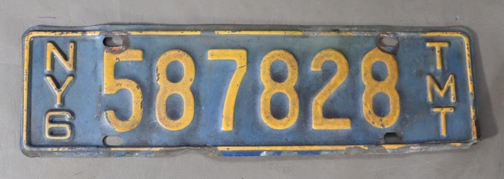 Vintage NYC Highway Tax Use Plate