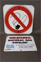 No Smoking And Enron Natural Gas Sign
