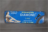 Diamond Semi Rickshaw Tyre and Tube Tin Sign