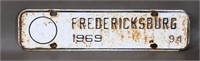 1969 Fredricksburg License Plate Topper