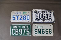 Motorcycle and Snowmobile Plates - ON & KY