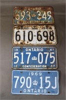 4 License Plates  - Ont