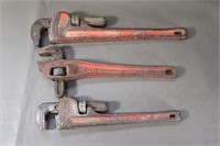 3 Ridgid Pipe Wrenches