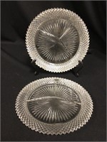 Miss America Diamond Pattern Glass Plates