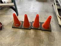 Four Safety Cones