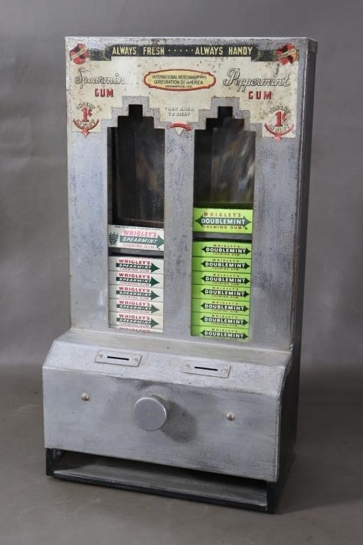 Antique 1 Cent Chewing Gum Dispenser