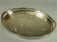 Hallmarked English silver plate tray