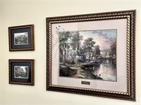 Thomas Kincaid "Hometown Lake" framed print +