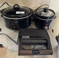 2 slow cookers (like NEW), Snackmaster