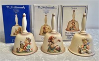 3 Goebel Hummel bells with boxes --1978,1979,1980