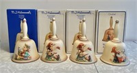 4 Hummel bells with boxes --1978,1979,1981