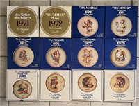 12 Goebel Hummel Annual collector plates 1971-1982