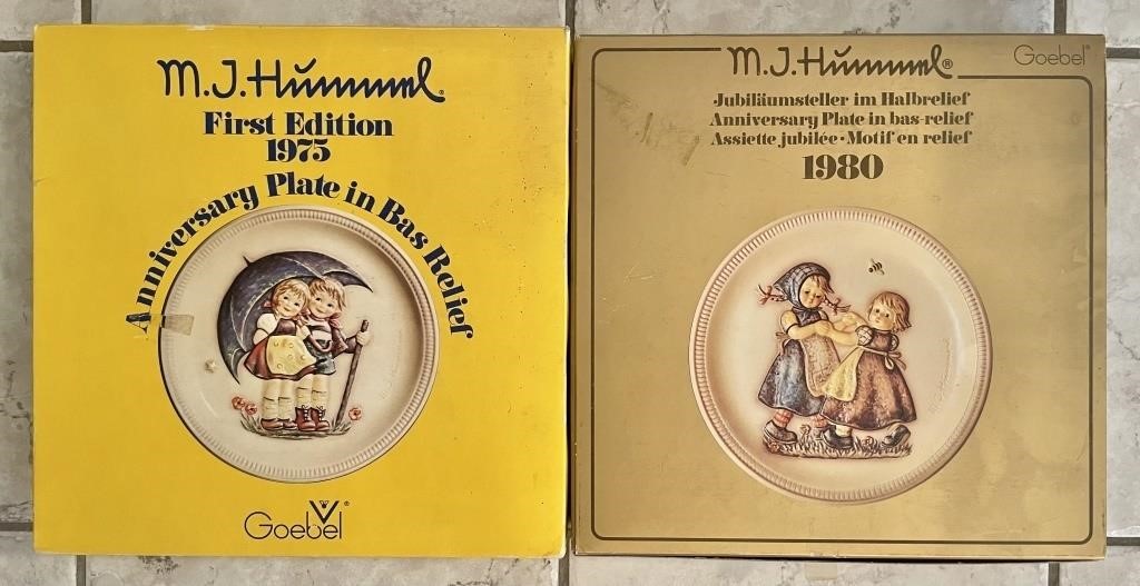 2 Hummel Anniversary collector plates 1975 & 1980