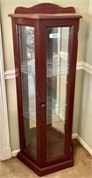 Trapezoid curio cabinet 48" tall x 21" wide