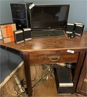 HP tower computer, monitor, keyboard, mouse +