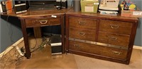 Lea corner desk with 2 matching office chests