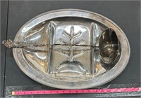 silverplate Turkey Tray and Gravy ladle Vintage