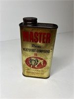 Master Neatsfoot Oil can