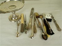 Silver plate and other serving pieces