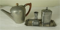 Group of pewter items