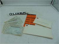 Oliver Envelopes/Decals/Payroll slips