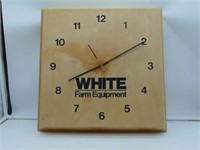 White Farm Equipment Clock