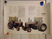 White Tractor Poster