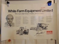 White Farm Equipment Poster