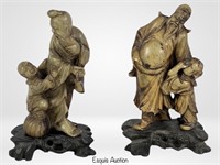 Vintage Chinese Soapstone Carved Figures