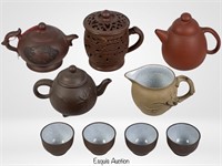 Chinese Pottery Yixing Clay Teapots & Cups