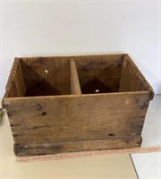Antique divided wood shipping crate