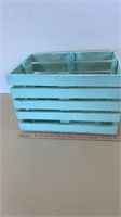 Wood blue slat crate