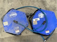 2 Puma Retractable Hose Reels with 12m x 16m Hose