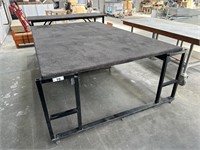 Mobile Carpet Topped Assembly Bench Approx 3m x 2m