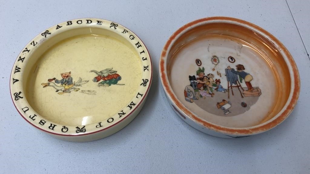 2 Old Child’s Bowls