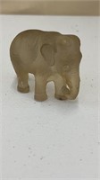 Glass elephant paper weight