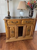 Dining Room Mini Buffet Cabinet w/ leather top