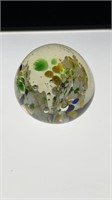2 1/2" Millefiori art glass paperweight