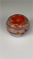 Millefiori art glass paperweight