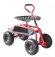 Husky 0 cu. ft. Steel Garden Cart with Steering